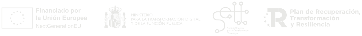 Financiado por la Unión Europea — NextGenerationEU · Gobierno de España · Ministerio para la Transformación Digital y de la Función Pública · SETT · Plan de Recuperación, Transformación y Resiliencia